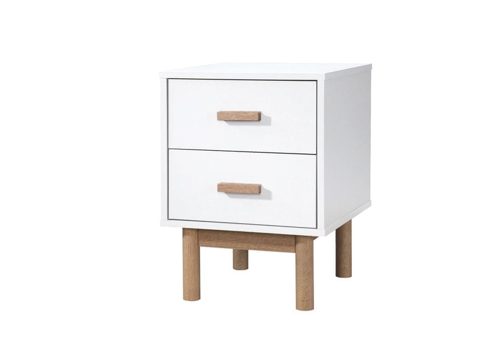Danish Style Nočný stolík Melanie, 55 cm, biela